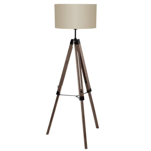 Lámpara de pie Lantada madera oscura
