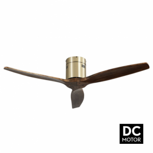 Ventilador Aguilón Cuero Roble DC