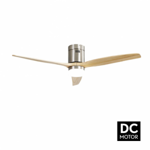 Ventilador Aguilón Led Níquel-Haya