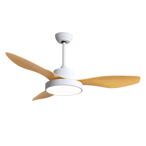 Ventilador HAYATE Blanco y Haya DC