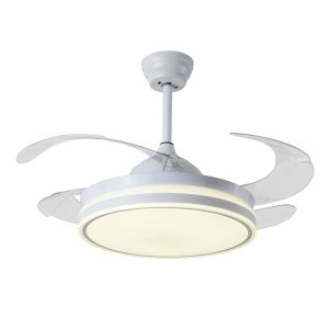 Ventilador ASGARD color blanco con Luz LED