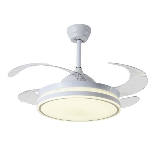 Ventilador ASGARD color blanco con Luz LED