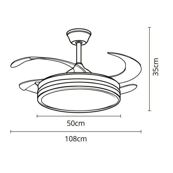 Ventilador con LED ASGARD blanco DC - Imagen 2