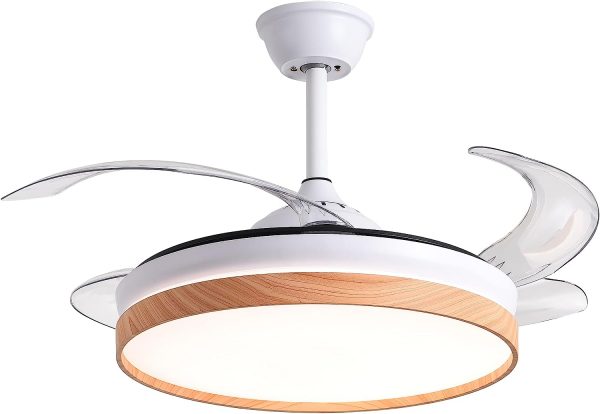 Ventilador desplegable COSMOS LED color Blanco-Haya DC