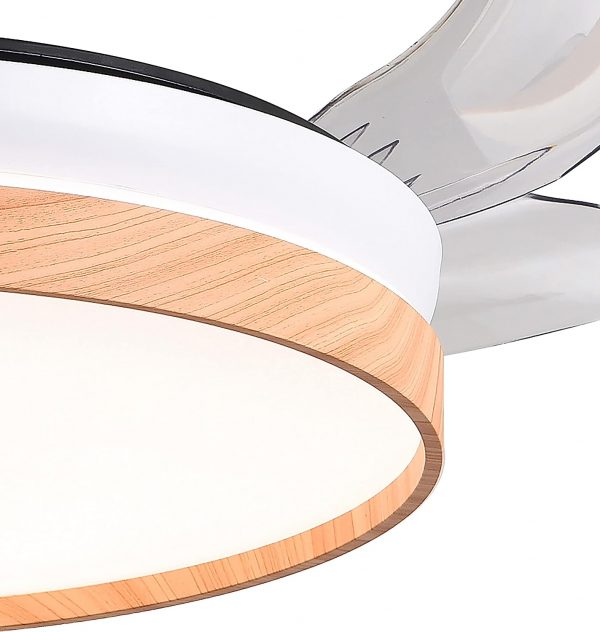Ventilador desplegable COSMOS LED color Blanco-Haya DC - Imagen 4